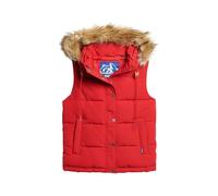 Superdry COAT EVEREST FAUX FUR PUFFER GiLET Varsity Red 10 FEMME, Rouge (Varsity Red), 38