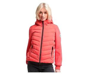 Superdry COAT HOOD STORM HYBRID PADDED JKT Active Pink 12 FEMME, Rose actif, 40