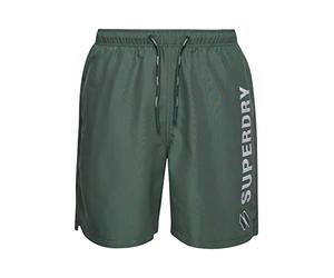 Superdry Code APPLQUE 19" Swim Short M3010187A Forest Night Green L Homme, Vert Nuit Forest, L