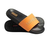 Superdry Code Logo Vegan Pool Slide, Tongs Homme, Multicolore (Black Bright Marigold Orange Metalic Gold), Medium
