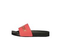 Superdry Code Logo Vegan Pool Slide, Tongs pour femme, Noir/rose (Black Active Pink Metallic Gold), Small
