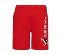Superdry Code SL Applique Sweatshort Shorts, Risk Rouge, XXL Homme