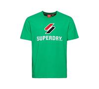 Superdry Code SL Stacked APQ Tee T-Shirt, Vert Vif, L Homme