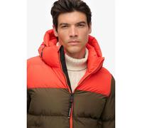 Superdry - Colourblock Hooded Puffer Jkt - Doudoune homme Slate Brown - 3XL