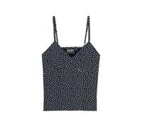 Superdry Cotton Cami Top T-Shirt, Eclipse Navy Ditsy Hearts, 42 Women's