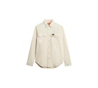Superdry, Cotton Workwear LS Shirt, M4010985A, Oyster Grey, XXL, Homme
