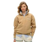 Sweatshirt en col zippé femme Superdry Country Club Beige S