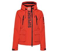 Superdry Coupe-vent Ultimate Windcheater pour femme, Orange vif/bleu marine riche, 42