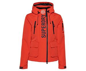 Superdry Coupe-vent Ultimate Windcheater pour femme, Orange vif/bleu marine riche, 42