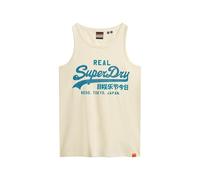 Superdry Débardeur Cali vintage pour homme avec logo, blanc cassé, XXL