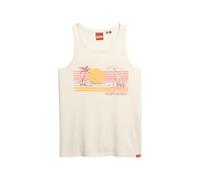 Superdry Débardeur d'extérieur rayé pour homme, ivoire, L