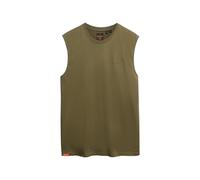Superdry Débardeur Essential pour homme en coton bio avec logo, vert olive nuit, L
