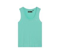 T-shirt Superdry à encolure dégagée, sans manches, vert turquoise pour femme. - XS