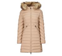 Superdry Doudounes FUJI HOODED MID FAUSSE FOURRURE in Beige FR 36