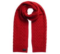Superdry Écharpe Cable Lux maille torsadée Femme Rouge Taille unique