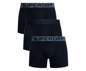 Superdry Eclipse Lot de 3 boxers pour homme Bleu marine