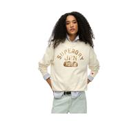 Superdry - Embellished Varsity Loose Crew - Femme - Sweatshirts et sweats à capuche - Beige - Taille: 38 FR