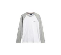 Superdry Essential Baseball Ls Top T9-Pull (Optique/Gris athlétique chiné, XL Homme