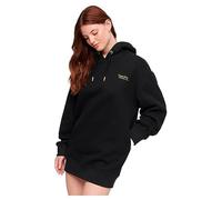 Superdry Essential Hooded Sweat Dress Robe, Noir, 34-36 Femme