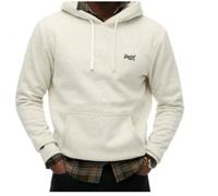 Superdry Essential Logo Classic Hood Sweater, Straw Grey Marl, M Men's