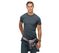 Superdry Essential Logo EMB Tee T-Shirt, Stormy Weather Blue, L Men's