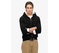 Superdry - Essential Logo Half Brushed Zip Hoodie - Sweatshirt à capuche homme Black - S