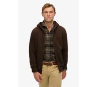 Superdry - Essential Logo Half Brushed Zip Hoodie - Sweatshirt à capuche homme Nutmeg Brown Marl - XXL