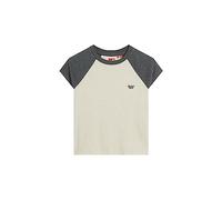 Superdry Essential Logo Raglan T-Shirt pour Femme, Gris Anthracite Clair (Light Oat Marl/Rich Charcoal Grey), 42