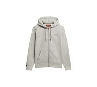 Superdry Sweat à capuche Essential Logo Full Zip Gris clair Homme L