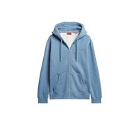Superdry Essential Logo Zip Hoodie Sweat-Shirt À Capuche Sport, Bluestone Blue Marl, S Homme