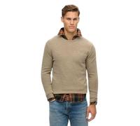Superdry Essential Slim Fit Crew Jumper Sweater, Marron Clair, XL Homme