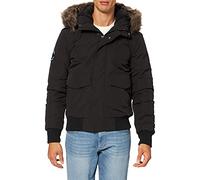 Superdry Everest Bomber Veste, Jet Black, XL Hommes