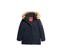 Superdry Everest Faux Fur Hooded Parka Veste, Nordic Chrome Navy, 44 Femme