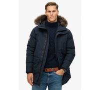 Superdry Parka Everest Fausse fourrure Bleu marine Homme S