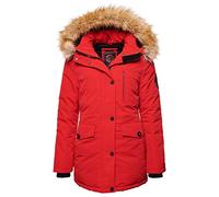 Superdry Everest Parka Veste, High Risk Red, XS (Taille Fabricant:8) Femme