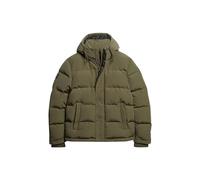 Superdry Everest Short Hooded Puffer Veste pour homme, Kaki, L