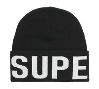 Superdry, Femme, Accessoires, Noir, Taille: ONE Size Bonnet en Tricot Noir Unisexe