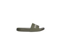 Superdry Femme Luxe Logo Pool Slide Sandal, Army Khaki Silver, 38 EU