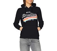 Superdry Femme Sweat à Capuche Vintage Logo Bleu Marine Éclipse 44