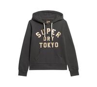 Superdry, Femme, Sweatshirts et sweats à capuche, Noir, Taille: 42 FR Sweat à Capuche Logo Graphique Pailleté Noir