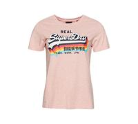 Superdry Femme VL NS Tee T-Shirt Not Applicable, Shell Pink Marl, 10