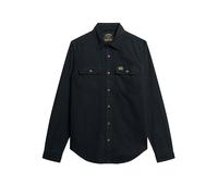 SUPERDRY Flanellhemd noir | L