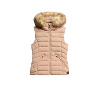 Superdry Fuji Faux Fur Vest Beige XS Femme