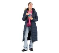 Superdry Fuji Hooded Longline Puffer Veste, Nordic Chrome Navy, 36 Femme XS