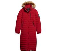 Superdry Fuji Hooded Longline Puffer Veste, Rouge (Varsity Red), 44 Femme XS