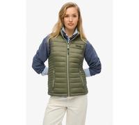 Superdry - Fuji Lite Padded Gilet - Doudoune sans manches femme Dusty Olive Green - XXS