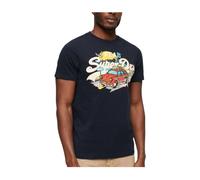 Superdry - Graphique Eclipse Summer Vibes T-shirt - Homme - Tops - Noir - Taille: S