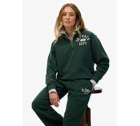 Superdry Green Athletic Essentials Applique Half Zip Sweatshirt