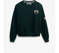 Superdry Green Athletic Essentials Relaxed Crew Sweat Top