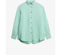 Superdry Green Boyfriend Casual Linen Shirt Green EU 36 (UK 8)